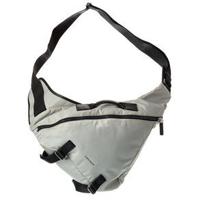 Givenchy G Zip Medium Triangle Canvas Sling Bag, Grey